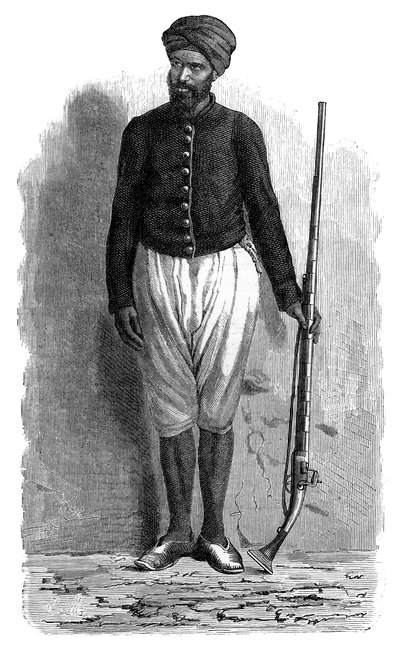 En arabisk soldat fra Tunis, ca 1890 av Unbekannt
