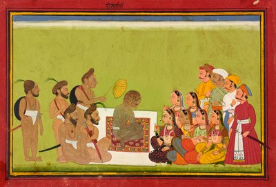 Et publikum med Rom Rishi, ca. 1700-1725. av Unbekannt