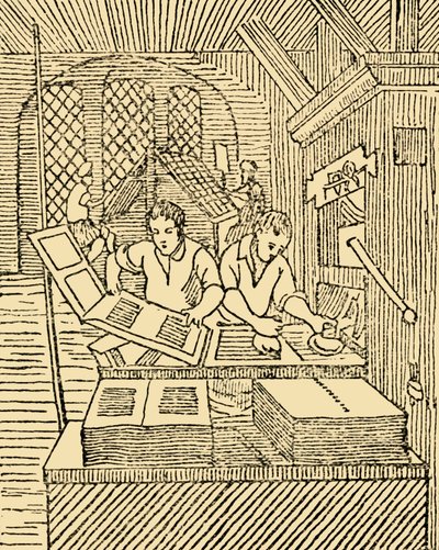 An Early Printers Office, c1930. av Unbekannt