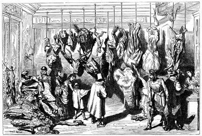 En engelsk slakter, Boulevard Haussmann, Paris, 1871 av Unbekannt