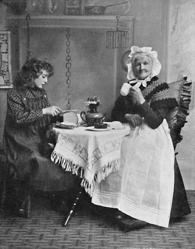 En engelsk hyttescene, 1912 av Unbekannt