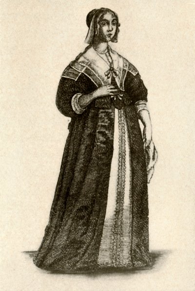 En engelsk dame i husets kjole, 1640, 1937. av Unbekannt