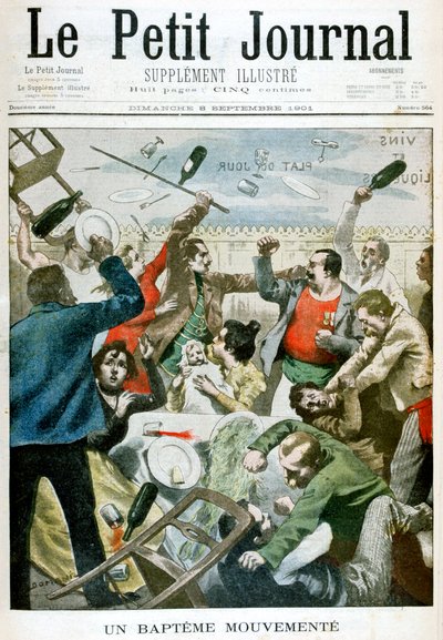 En begivenhetsrik dåp, 1901 av Unbekannt