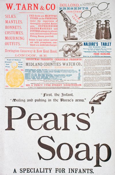 En reklameside i julen, 1882 av Unbekannt