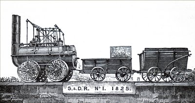 Et motorlokomotiv jeg bygget av George Stephenson av Unbekannt