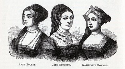 Anne Boleyn. Jane Seymour. Katharine Howard, 1882 av Unbekannt