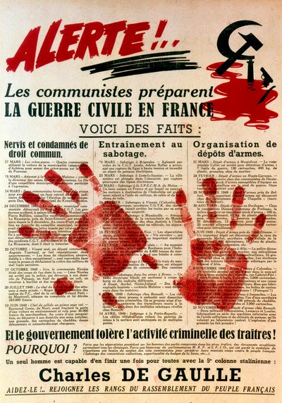 Antikommunistisk pro-gaulistisk plakat, 1949 av Unbekannt