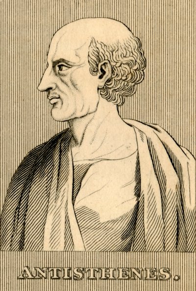 Antisthenes, c445-365 f.Kr., 1830. av Unbekannt