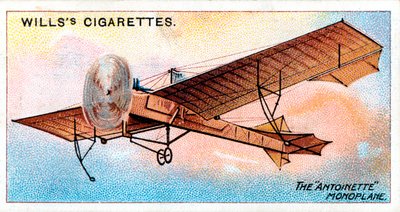 Antoinette monoplan av den franske flygeren Hubert Latham, c1910 av Unbekannt