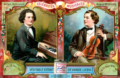 Anton Rubinstein og August Wilhelmj, c1900 av Unbekannt