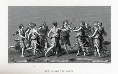 Apollo und die Musen nach Giulio Romano von Unbekannt