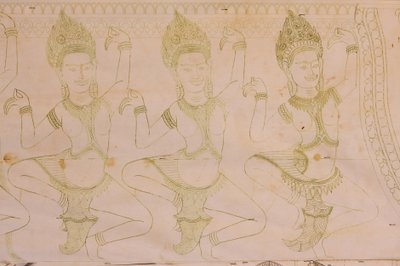 Apsara-tegning, Siem Reap, Kambodsja av Unbekannt