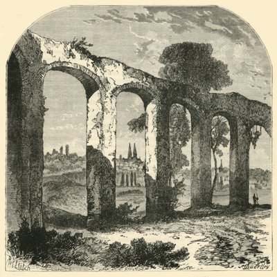 Akvedukten ved Poitiers, fra Old the Capital of the Pictones, 1890. av Unbekannt