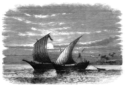 Arabiske dhower ved Rødehavet, c1890 av Unbekannt