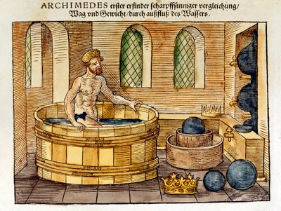 Archimedes i badet sitt, 1547 av Unbekannt