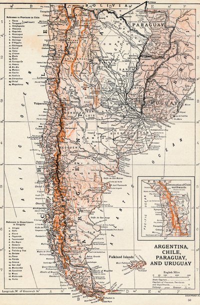 Argentina, Chile, Paraguay og Uruguay av Unbekannt