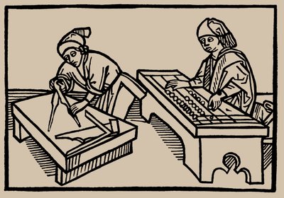 Aritmetikk og geometri. Fra menneskelivets speil av Rodericus Zamorensis, 1479 av Unbekannt