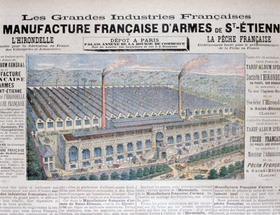 Våpenproduksjonsindustri, St Etienne, 1896 av Unbekannt