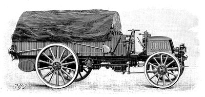 Hærbil av Daimler, med 4 sylindret 12 hk motor, 1904 av Unbekannt
