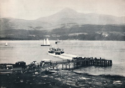 Arran - Brodick Pier og Goatfell, 1895 av Unbekannt