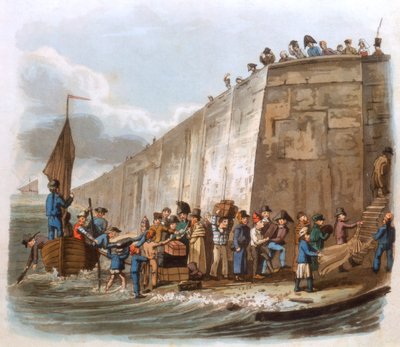 Ankomst til Calais, 1816 av Unbekannt