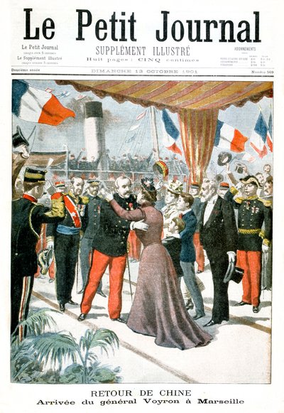 Ankomst av general Voyron til Marseilles da han kom tilbake fra Kina, 1901 av Unbekannt