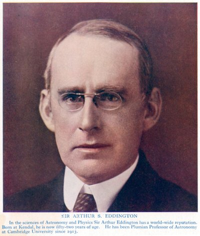 Arthur Stanley Eddington 1882-1944, britisk astronom og fysiker, c1934 av Unbekannt