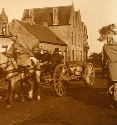 Artilleri beveger seg oppover linjen, c1914-c1918 av Unbekannt