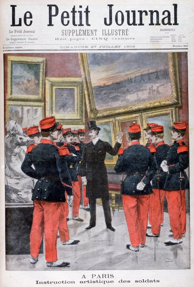 Kunstnerisk instruksjon av franske soldater ved salongen, Paris, 1902 av Unbekannt