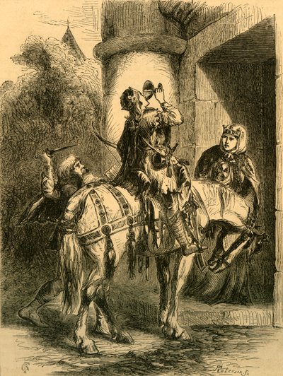 Attentatet på Edvard Martyren, c1890. av Unbekannt
