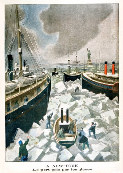 I New York, Havnen tatt av isen, 1901 av Unbekannt