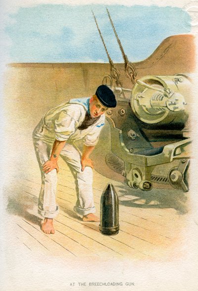 Ved baklasterpistolen, c1890-c1893 av Unbekannt