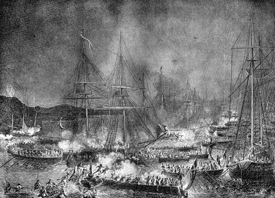 Angrep på den franske invasjonsflotiljen ved Boulogne, Frankrike, 15.–16. august 1801 1882–1884 av Unbekannt