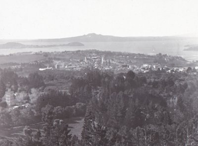 Auckland, fra Mount Eden, slutten av 1800-begynnelsen av 1900-tallet. av Unbekannt
