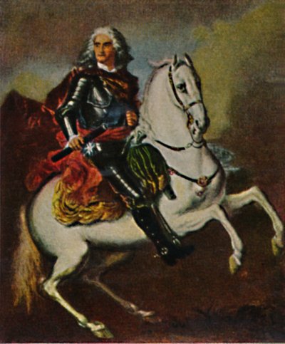August den sterke 1670-1733. - Maleri av Silvestre, 1934. av Unbekannt