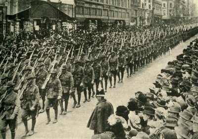 Australske tropper, Melbourne, første verdenskrig, c1915, c1920. av Unbekannt