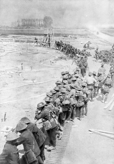 Australske tropper dagen før slaget ved Messines, Belgia, 6. juni 1917 av Unbekannt