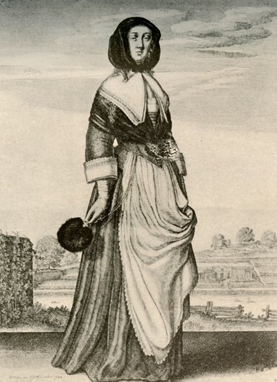 Høst - En engelsk kvinne i hette og forkle, regjering av Charles I, c1620-1640, 1937 av Unbekannt