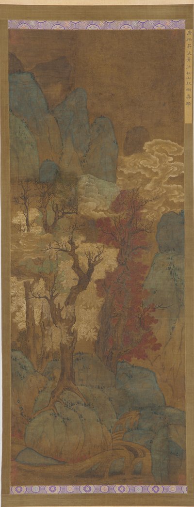 Høstløvverk i en fjellkløft, Ming-dynastiet, 1368-1644. av Unbekannt