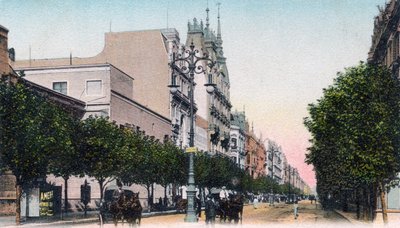 Avenida de Mayo, Buenos Aires, Argentina, tidlig på 1900-tallet av Unbekannt