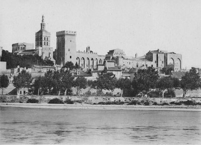Avignon. - Rhône- og pavepalasset, c1925 av Unbekannt