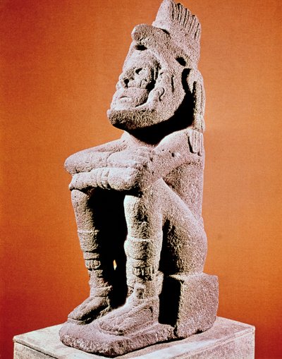 Aztekisk skulptur av en sittende mannsfigur, c1375-1521 av Unbekannt
