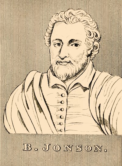 B. Jonson, c1572-1637, 1830. av Unbekannt