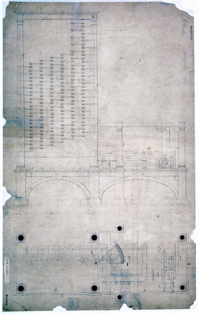 Babbage Engines En tegning av Charles Babbage av Unbekannt