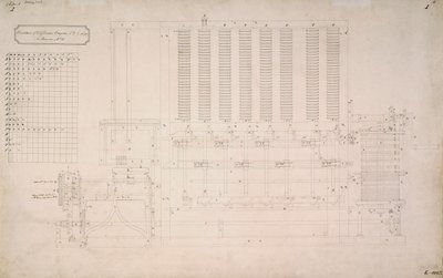 Babbage Engines, Difference Tegning av siden av Difference Engine No 2 av Unbekannt