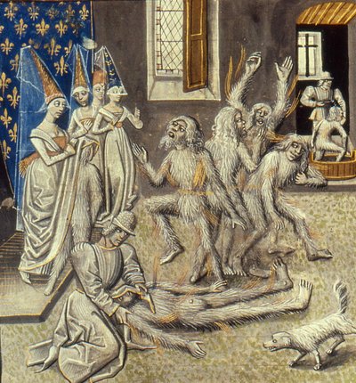 Bal des Ardents Miniature fra Grandes Chroniques de France av Jean Froissart, 1400-tallet. av Unbekannt