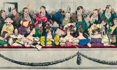 Balkong på teatret, 1800-tallet av Unbekannt