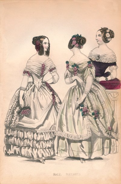 Ballkjoler, 1800-tallet. av Unbekannt