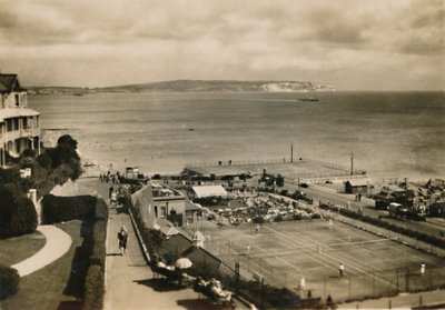 Bandstand og tennisbaner, Shanklin, I.O.W., c1920. av Unbekannt