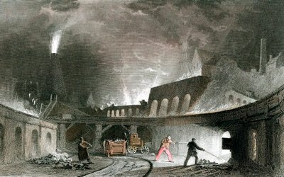 Bank of furnaces, Lymington Iron Works, Tyneside, England, 1835 av Unbekannt